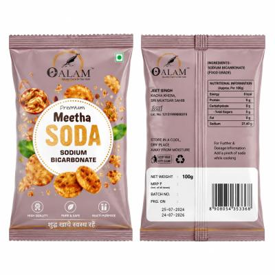 ALAM PREMIUM MEETHA SODA ( SODIUM BICARBONATE) - 100g